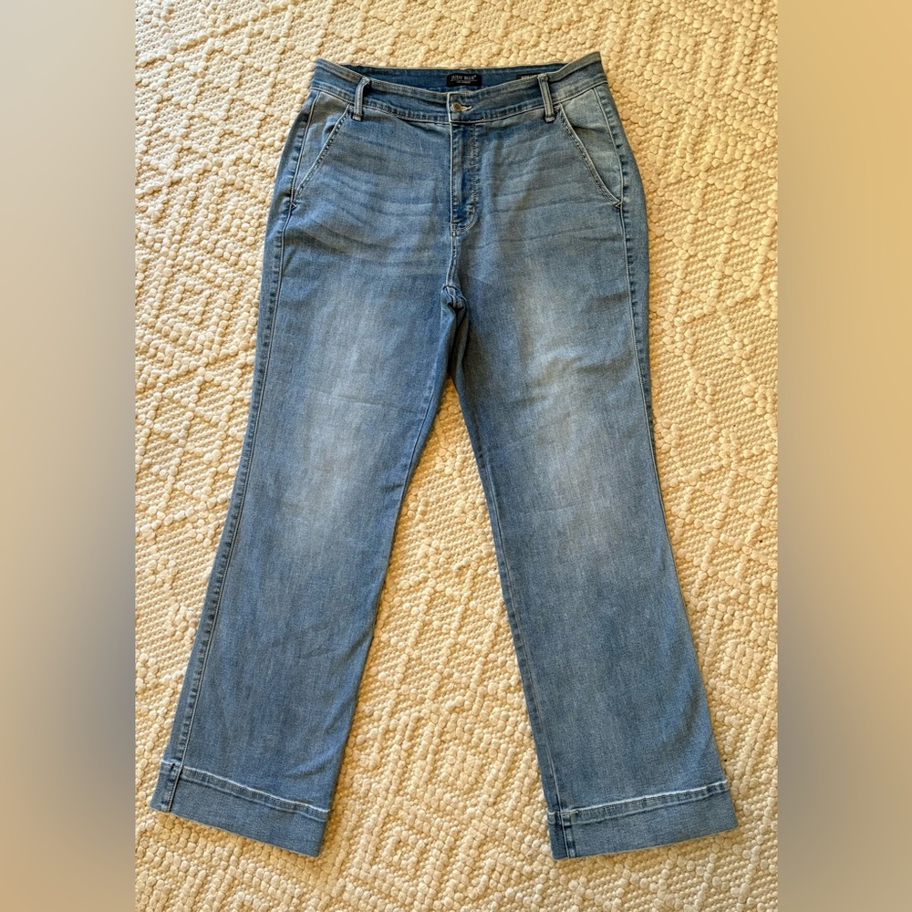 🥰 Judy Blue 82401 Mid Rise Wide Leg Trouser Jeans 18W